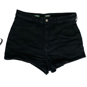 Wild Fable Highest Rise Jean Shorts Women's Plus Size 16/33 Regular Black Denim